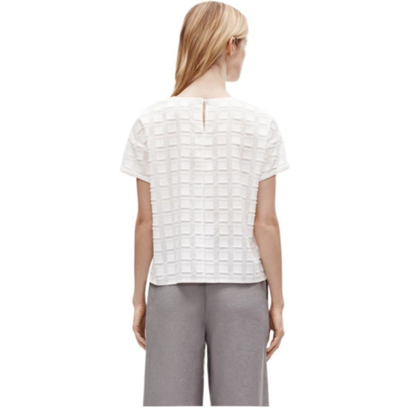 Eileen Fisher Tops - Eileen Fisher Organic Cotton Shadow Square Top in white size XL
